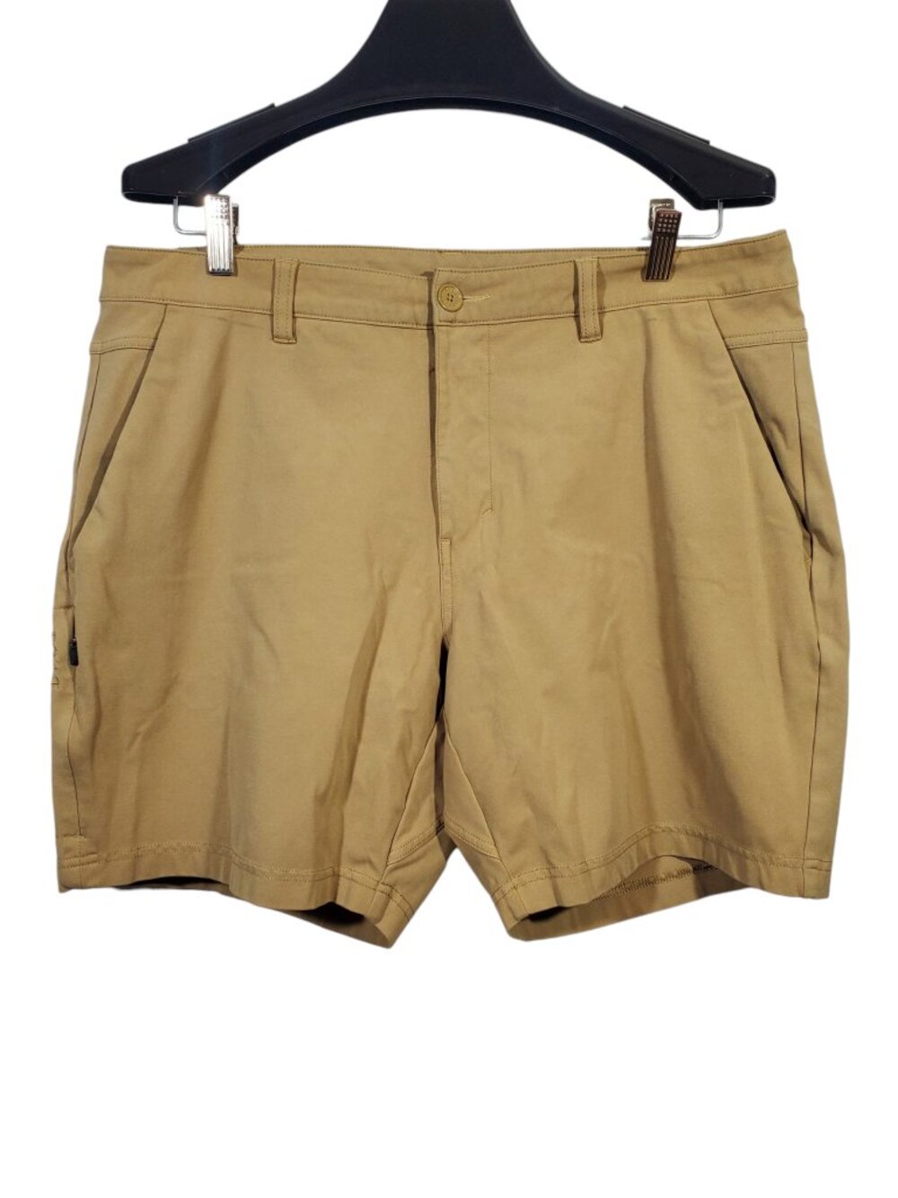 BYLT Basics Everyday Shorts 2.0 Men's 36 Dark Taupe Khaki Performance Stretch